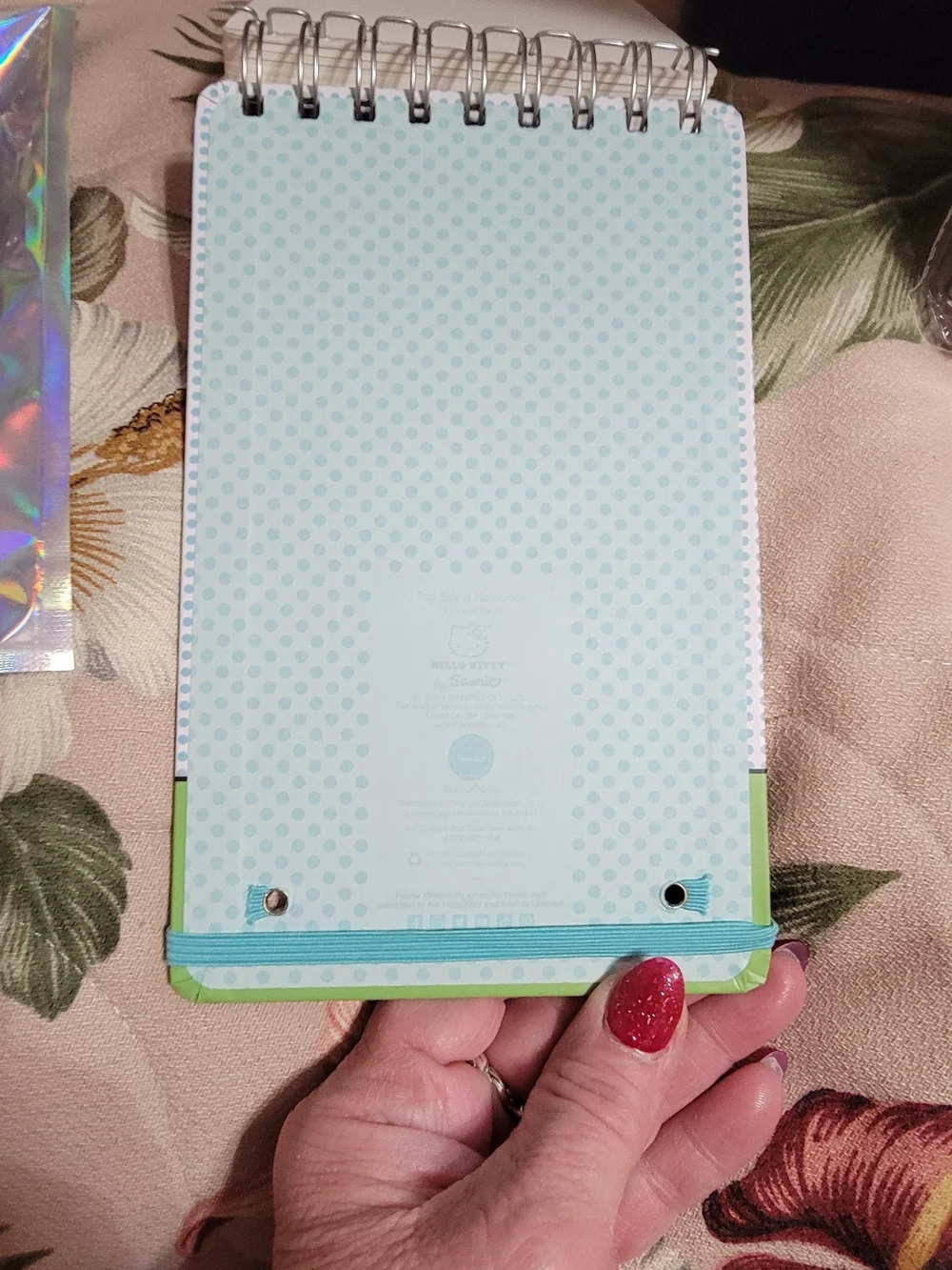 817-Sanrio Hello Kitty Purple & Pink Stationery Set with Holographic Pen